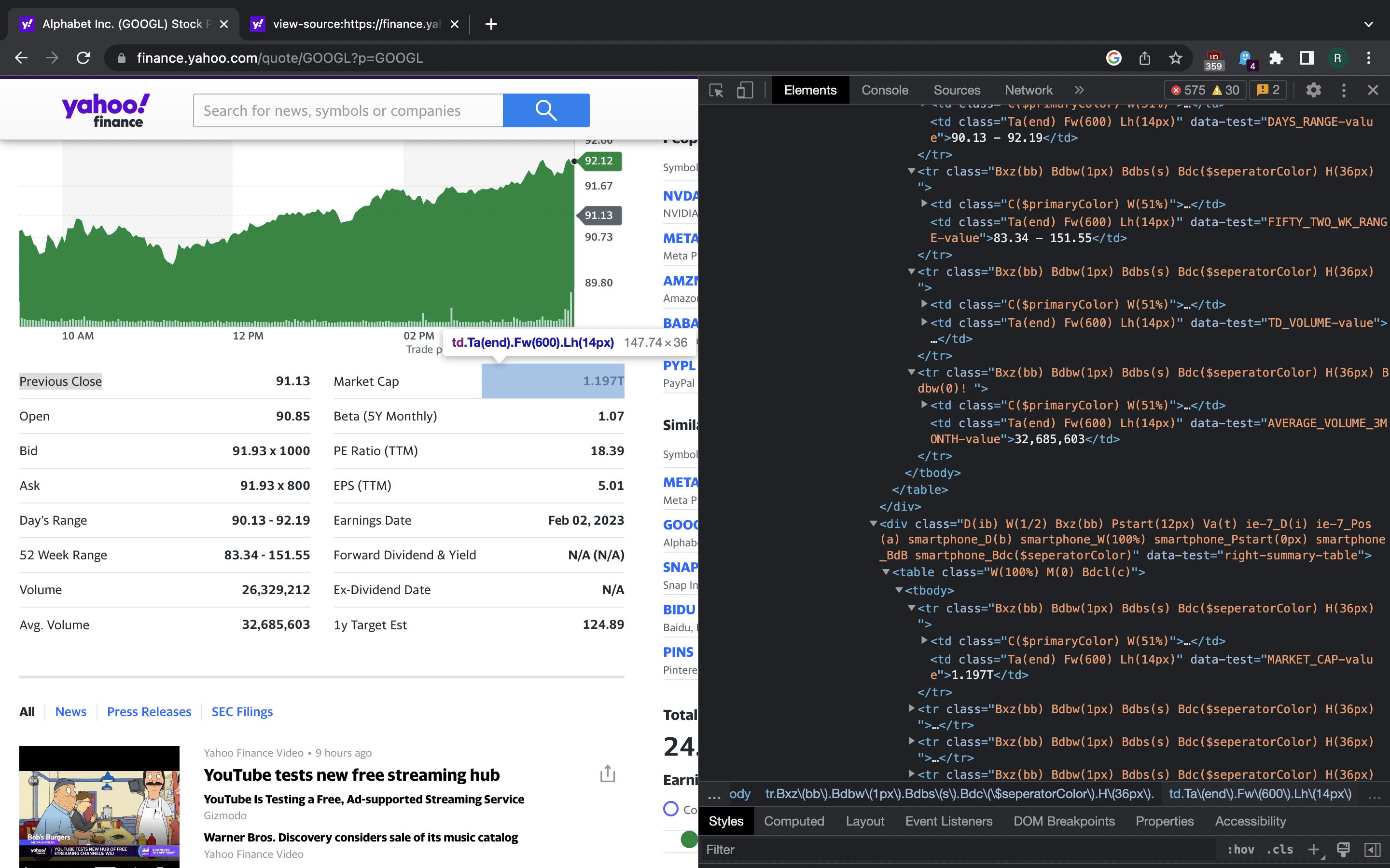 How to Scrape Yahoo Finance: Stock Prices, Bids, Price Change and more